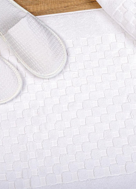 J Linens White Bath Mat