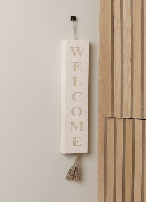 The Words Co Welcome Wood block