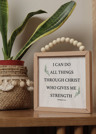 The Words Co I Can Do  Beaded Frame