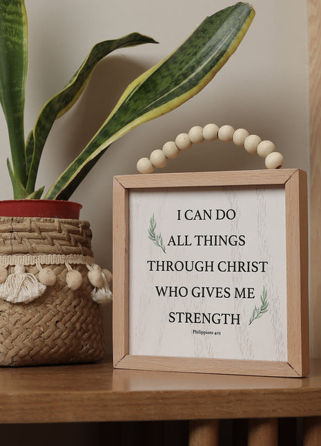 The Words Co I Can Do  Beaded Frame