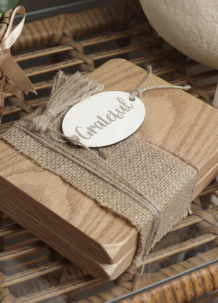 The Words Co Grateful Ribboned Beige Book