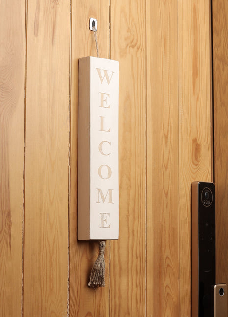 The Words Co Welcome Wood block