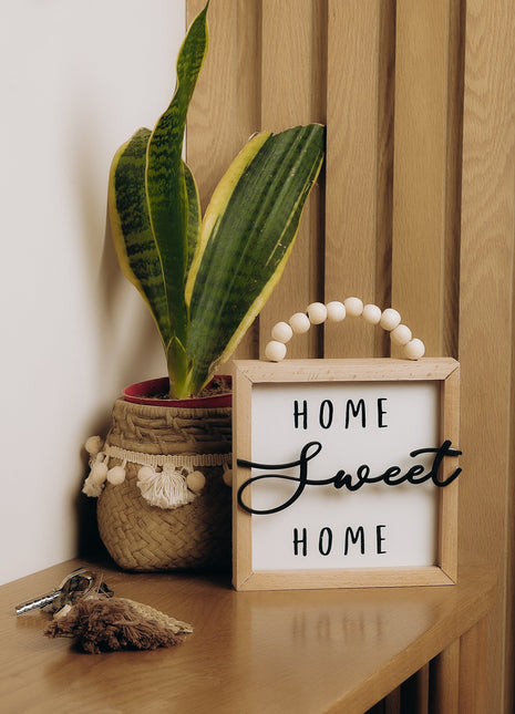 The Words Co Home Sweet Home Beaded Frame