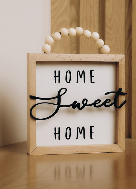 The Words Co Home Sweet Home Beaded Frame