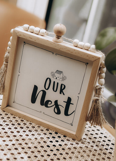 The Words Co Our Nest Beaded Frame