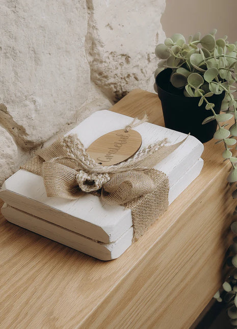 The Words Co Grateful Ribboned White Book