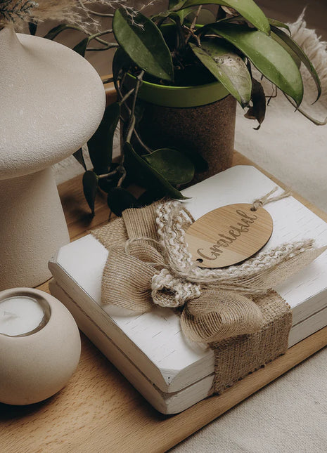 The Words Co Grateful Ribboned White Book