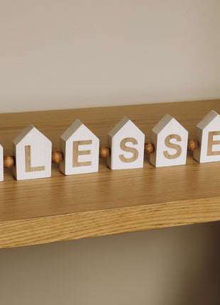The Words Co Blessed House Wood Blocks