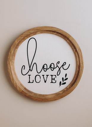 The Words Co Choose Love Boho Wood Circle