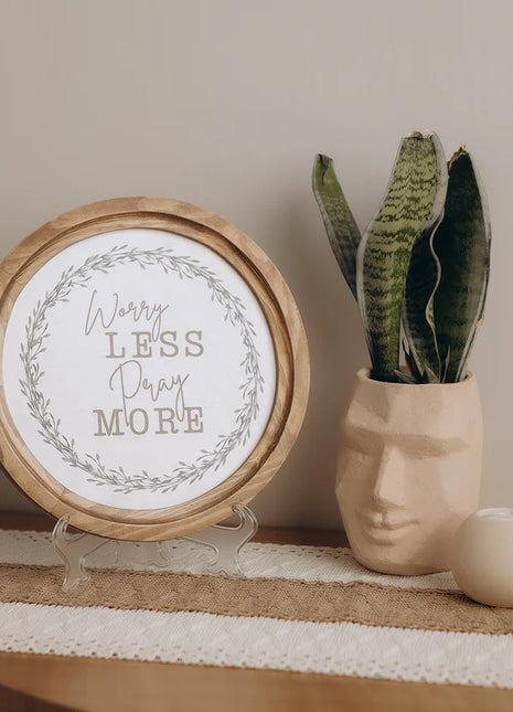 The Words Co Worry Less Boho Wood Decor