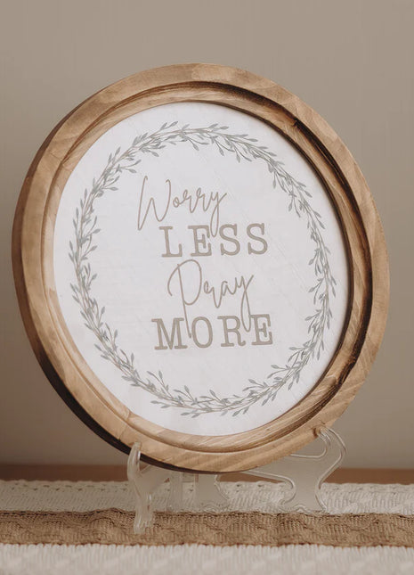 The Words Co Worry Less Boho Wood Decor