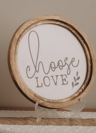 The Words Co Choose Love Boho Wood Circle