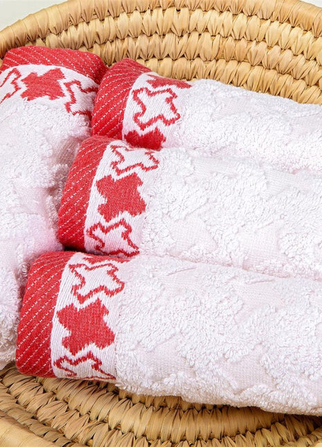 J Linens Red Stars Mini-Set