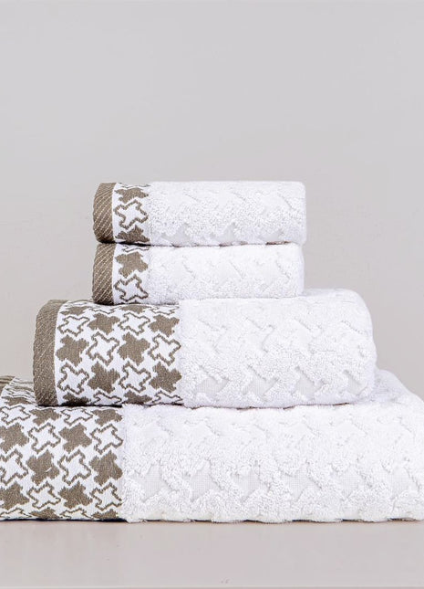 J Linens Grey Stars Large Set