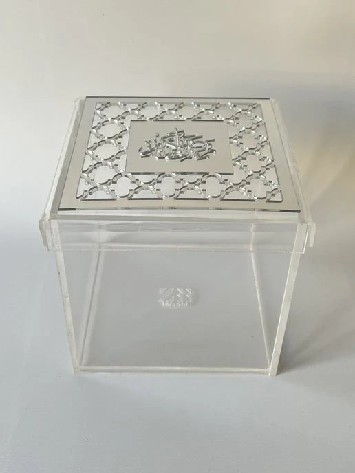 Zee Designs Plexi Glass Moroccan Ramadan Kareem Squared Box