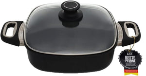 AMT Gastroguss Pan 20 x 20 cm, 2 Handles With Lid