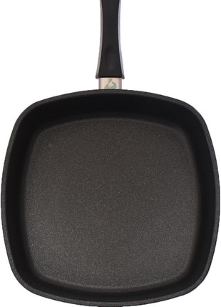 First Titanium Square Pan with Long Handle and Side Handle, 28 x 28 cm