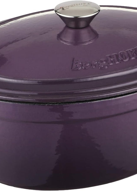 BergHoff Ron 29cmx23cm Cast Iron Oval Casserole Purple