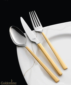 Hisar Milano Gold Cutlery Set (89 Pcs) Mirror