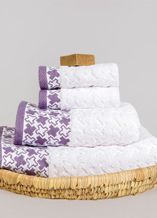 J Linens Lavender Stars Large Set