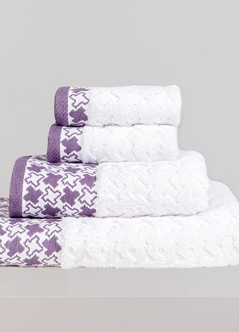 J Linens Lavender Stars Large Set