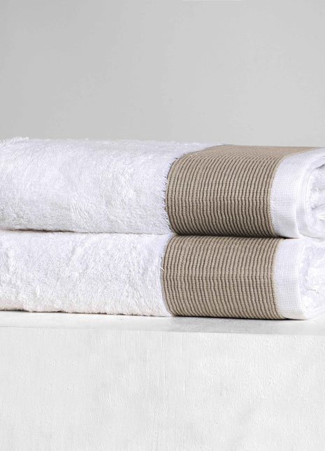 J Linens Bamboo Hand towel set Beige