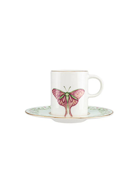 Porland Mirroring Coffee Cup & Saucer Set - 85ml, 12 Pieces