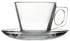 Pasabahce Vela Tea Cup & Saucer (Set of 6Cups & 6 Saucers) pieces, 195ml