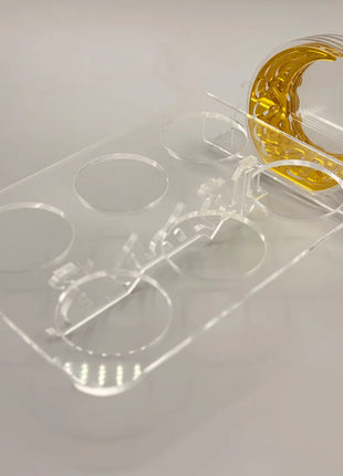 Zee Designs Plexi Glass Arabic Coffee Cup with Coaster/Napkin Holder