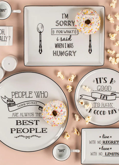 Porland Be Happy Plate - 27x20cm