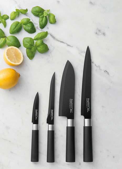 BergHoff Essentials 4 piece knife set black