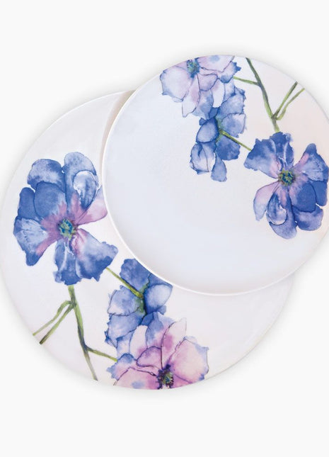 FM Blue Flower Coup Decorated Dinnerware Set (46 Pieces)