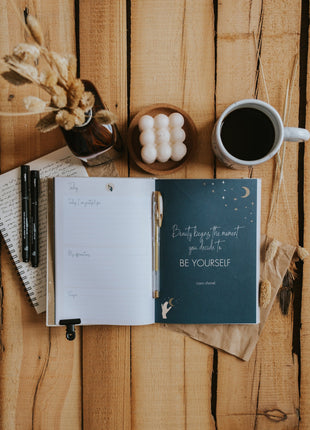 The Words Co Gratitude Navy blue Journal