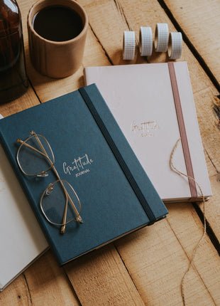 The Words Co Gratitude Navy blue Journal