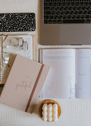 The Words Co Gratitude Navy blue Journal