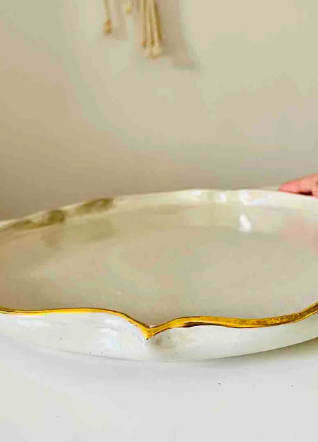 Khan Elsaada Aurum Round Flat Serving Platter