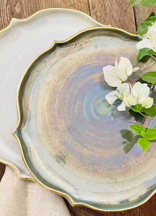 Khan Elsaada Aurum Round Flat Serving Platter