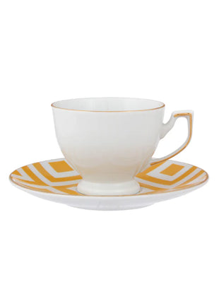 Porland Morocco Coffee Cup & Saucer Set - 12 Pieces, 80ml