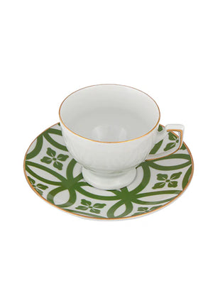 Porland Morocco Coffee Cup & Saucer Set - 12 Pieces, 80ml