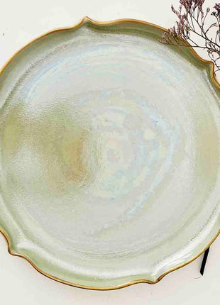 Khan Elsaada Aurum Round Flat Serving Platter