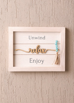 The Words Co Just Relax Wood Frame