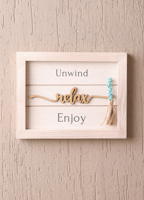 The Words Co Just Relax Wood Frame