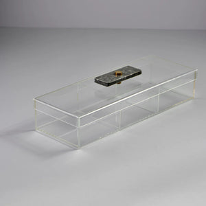 Zee Designs Plexi Glass Marble Large 3-Compartment Box