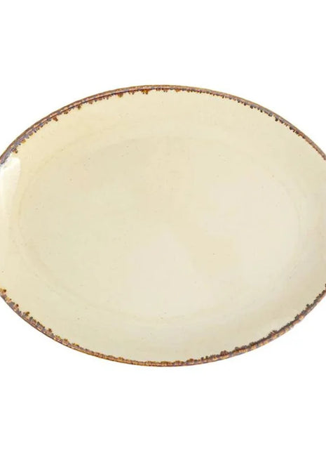 Porland Seasons Oval Plate - Beige, 31cm