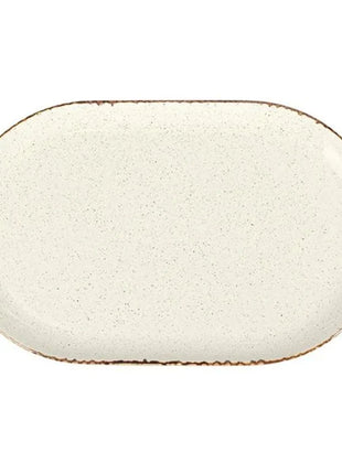Porland Seasons Oval Serving Plate - Beige, 32x20cm
