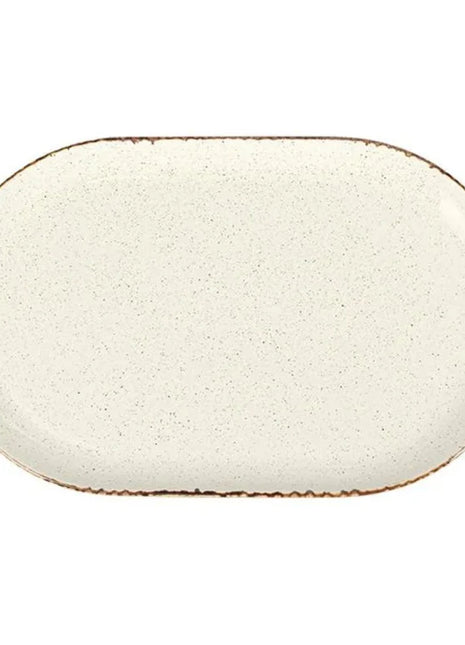 Porland Seasons Oval Serving Plate - Beige, 32x20cm