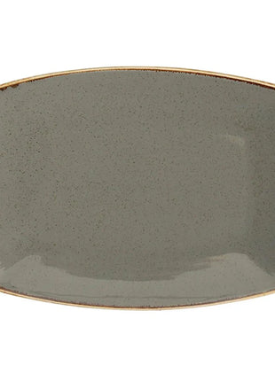 Porland Seasons Rectangular Serving Platter - Dark Grey, 32cm