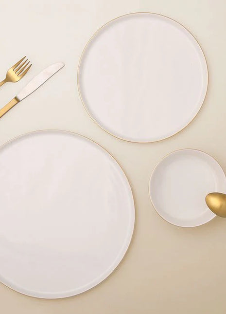 Porland Chopin Gold Banded Dinner Set - 60 Pieces for 12 People