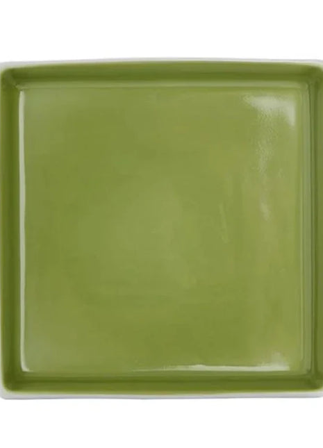 Porland Rainbow Nut Plate - Green, (Set of 2) 15x15cm