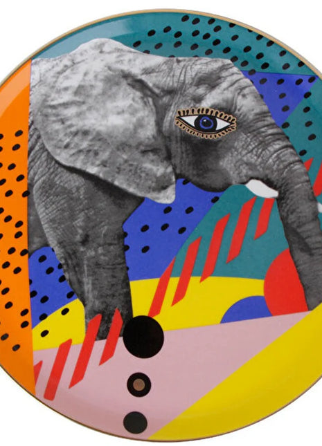 Porland Wild Life Elephant Flat Plate - 28cm